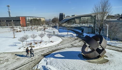 Hudson Valley campus in winter